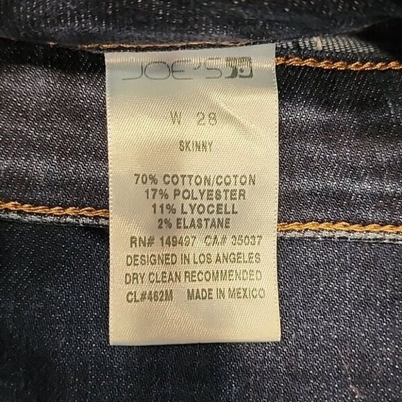 Joe's Jeans Icon Mid Rise Skinny Jeans size 28 Dark Blue Wash - Picture 4 of 9